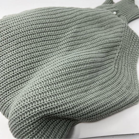 Jessica Simpson sage green button down sweater with pearls appliqué - Picture 11 of 12